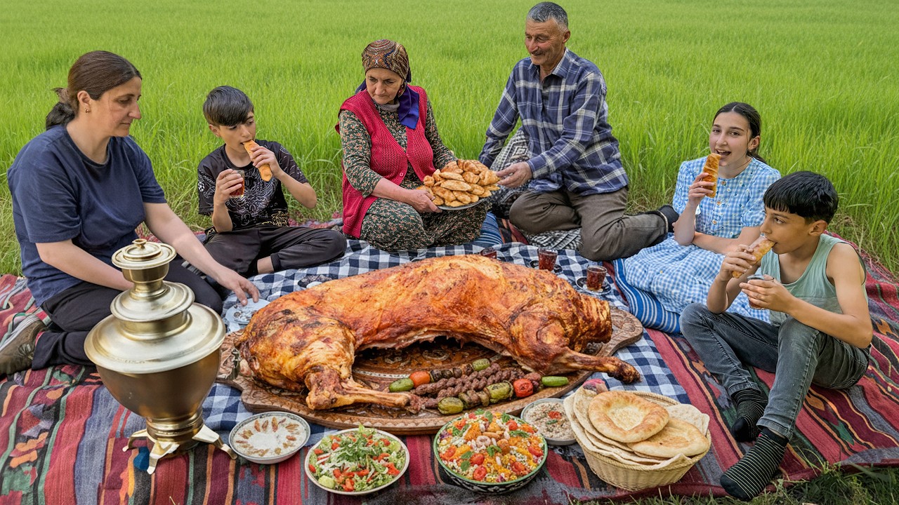Cooking an Entire Lamb for a Rustic Family Feast