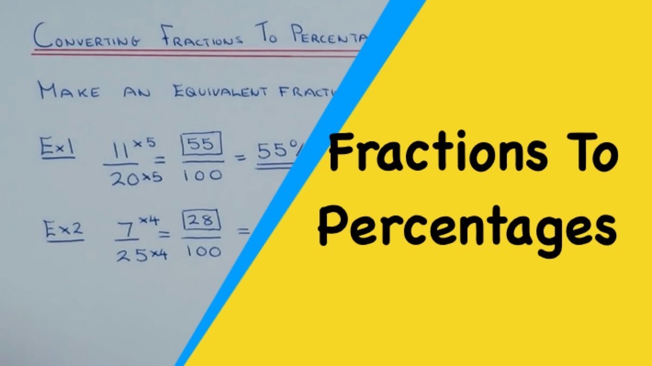 How To Convert A Fraction Into A Percentage Without A Calculator.
