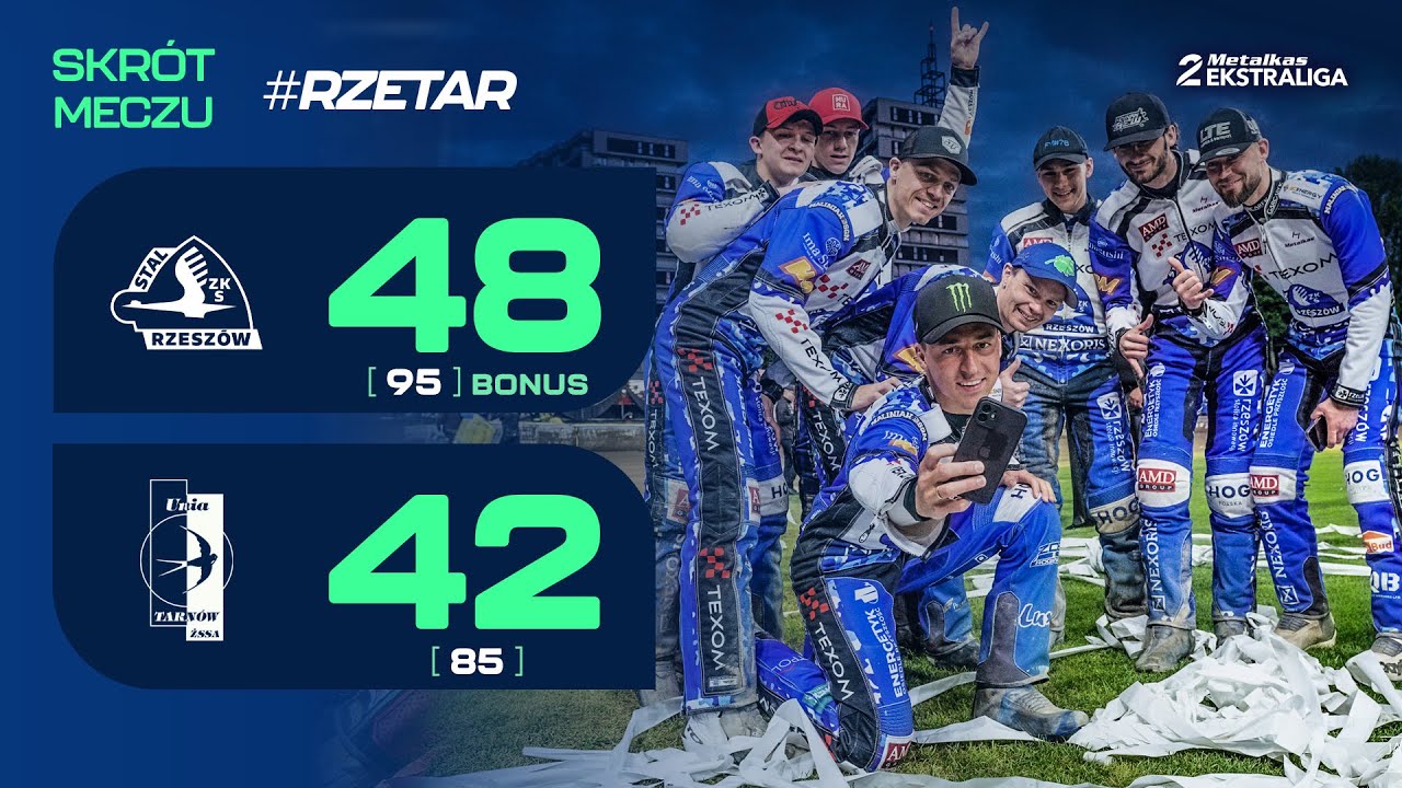 Speedway. Żużel. Mecz: Jaskółki postawiły opór. Równiejsze Żurawie (skrót #RZETAR 48:42 10.07.2025)