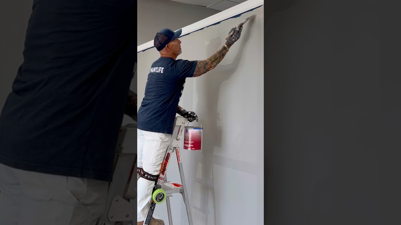 Tips doing ceiling cut ins! #paintingtips #howto #cutins #painter #contractortips