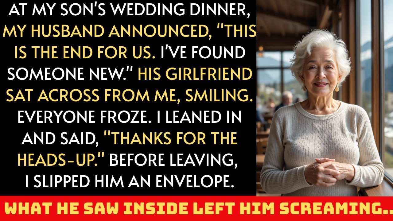 At my son’s wedding dinner, my husband announced, ‘This is the end for us—I’ve found someone new.’