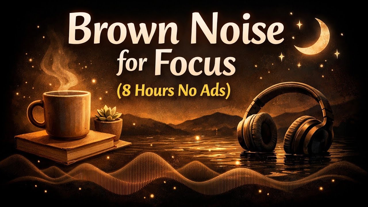 Brown Noise for Focus (8 Hours No Ads)