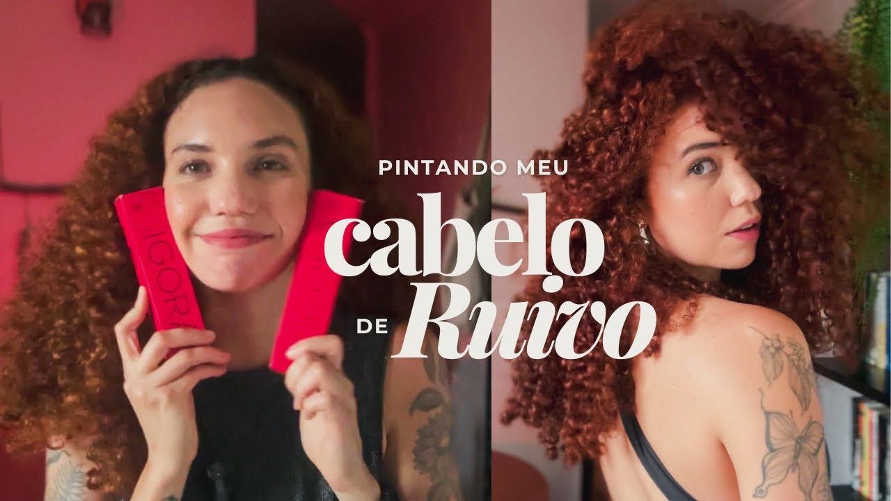 CACHEADA RUIVA │ Como pintei o cabelo cacheado de ruivo sozinha em casa + cuidados ✨