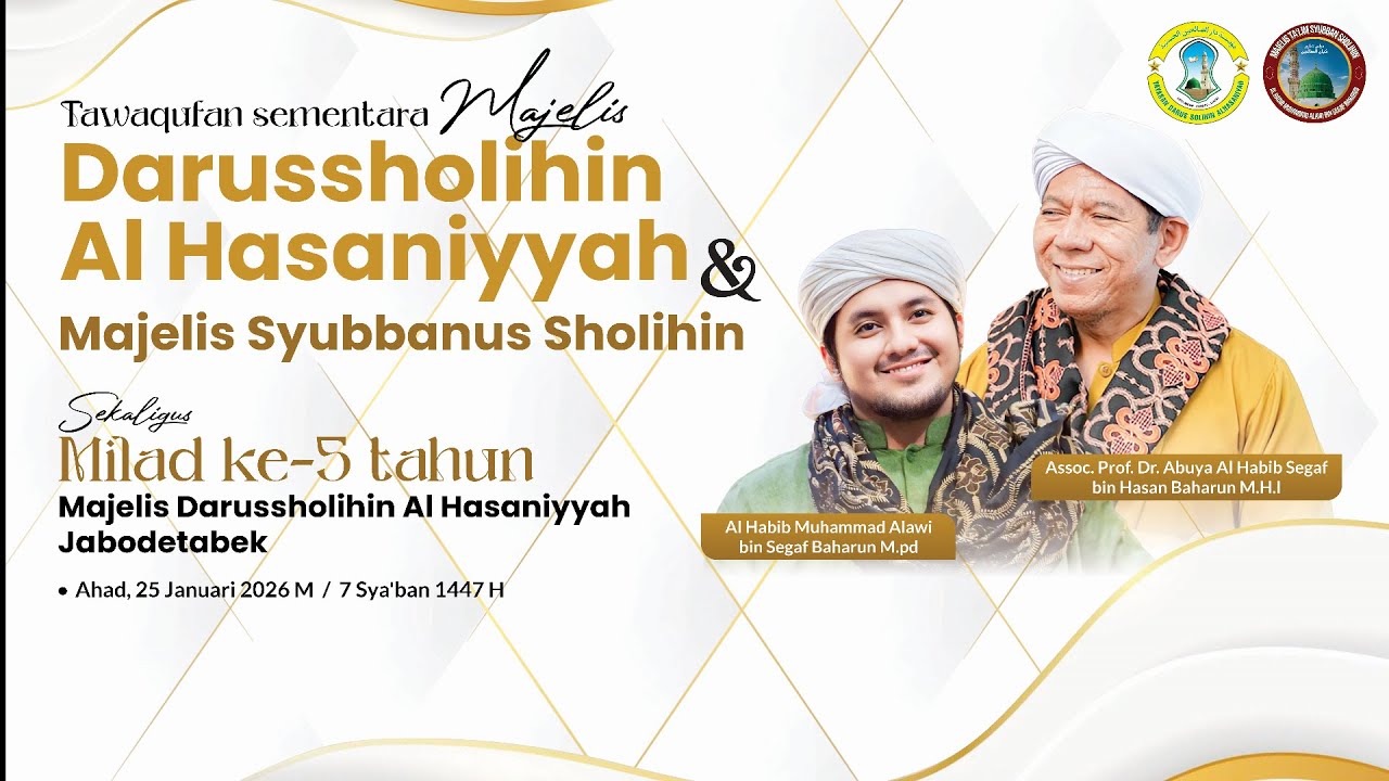 TAWAQUFAN SEMENTARA MAJELIS TALIM DARUSSHOLIHIN AL HASANIYYAH & MAJELIS SYUBBANUS SHOLIHIN