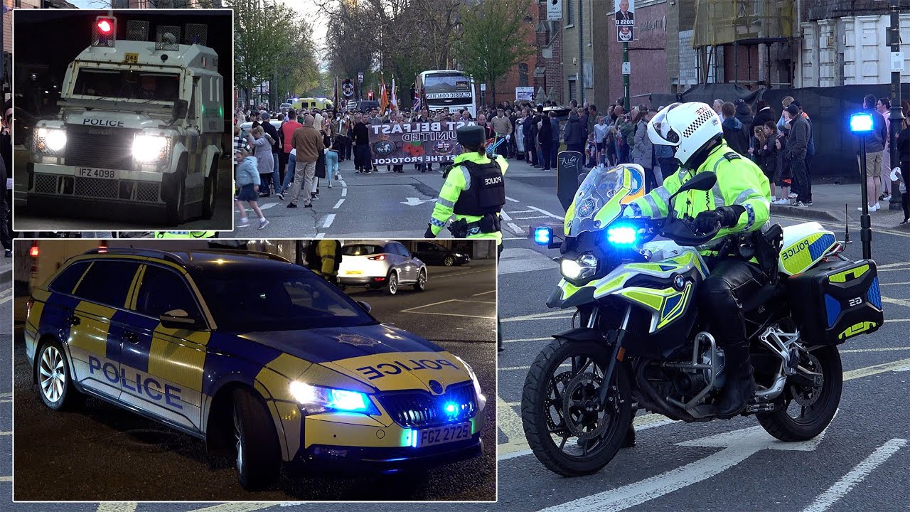 Policing a parade in East Belfast, 2022