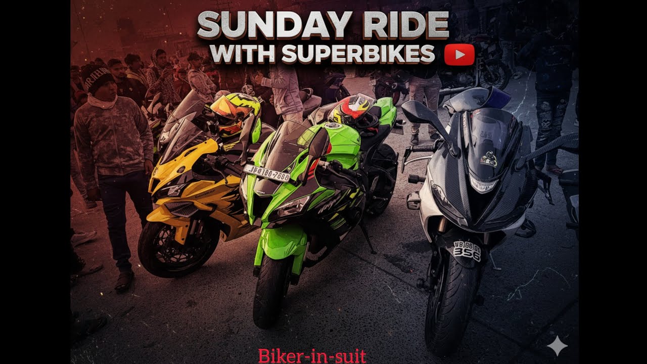 UBK superbike ride, Sunday #bikerinsuit #azadhind #ninja1100sx #sundayride #superbikes 