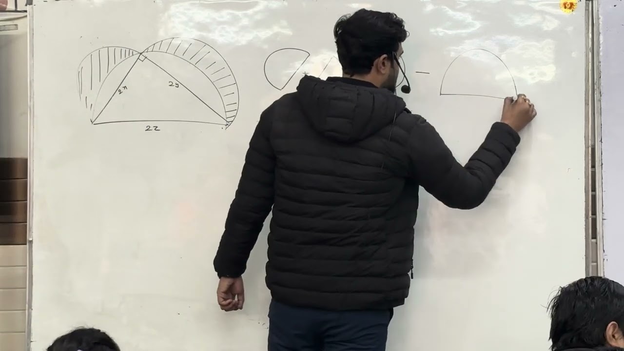 Semi circle inside a triangle. #maths #aplusacademy #youtube #viral #nonsubscribers 