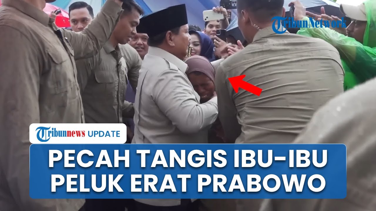 Pecah Tangis Emak-emak Peluk Presiden Prabowo di Cileungsi Bogor, Paspampres Sampai Tak Berkutik