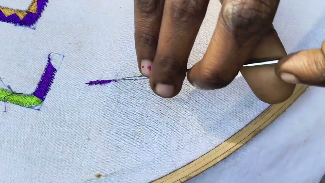 Choti stitch part 1 free aari online class 24@poomiaaridesigner 