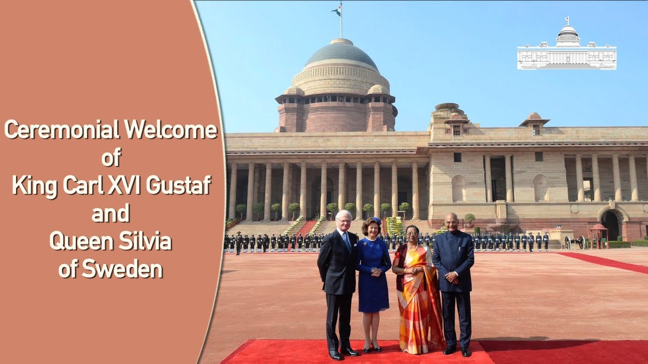 Ceremonial Reception of King and Queen of Sweden at Rashtrapati Bhavan
