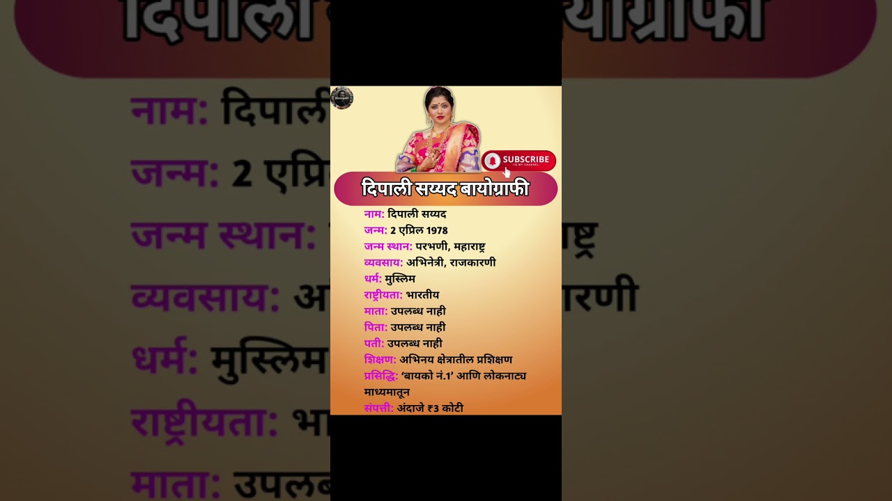 Dipali Sayyed Biography | #shorts #viral #shortsfeed #biography #tiktok #trending #motivation