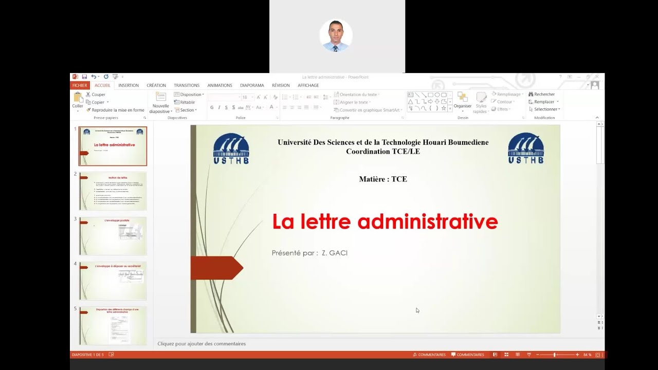 TCE :  La lettre administrative