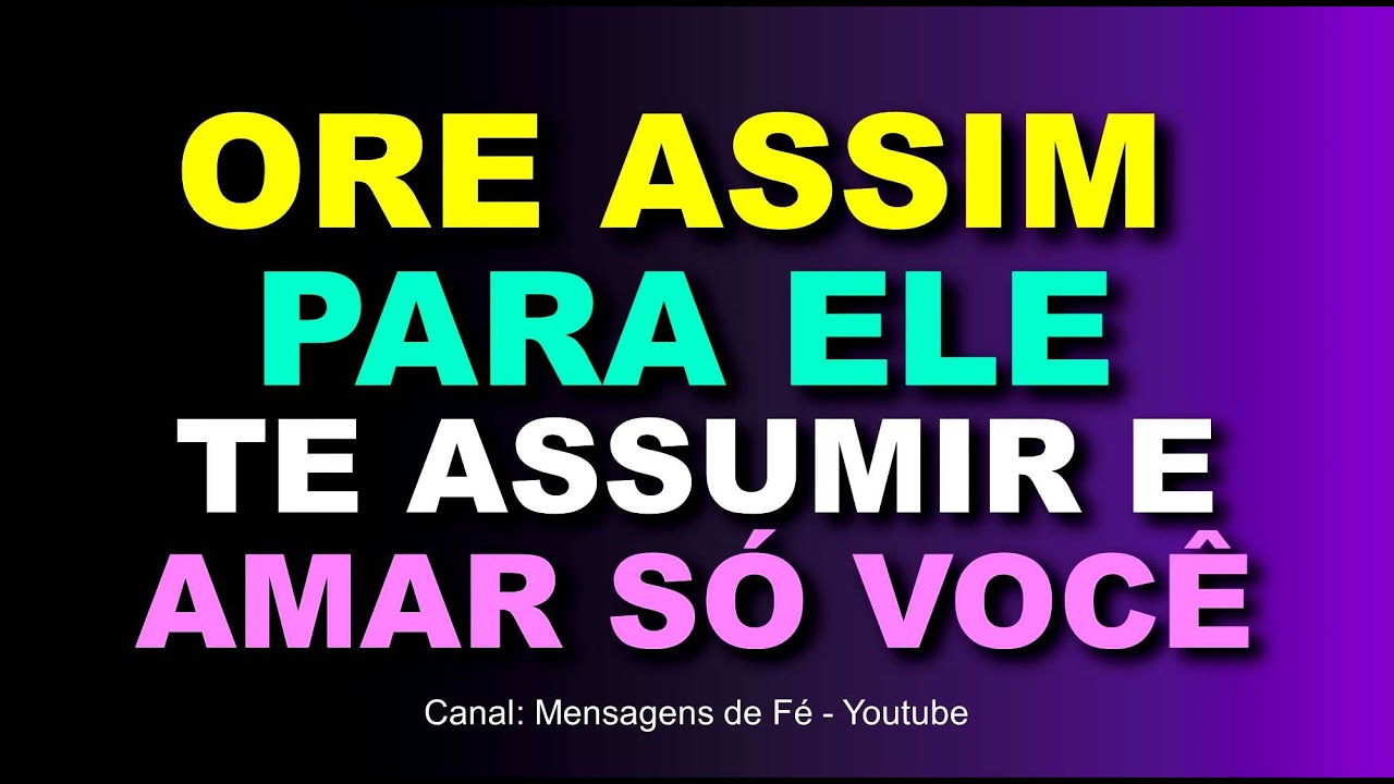 oração para ele assumir relacionamento