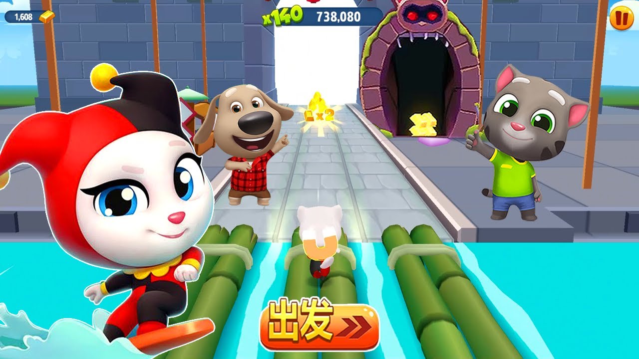 Обновление игры Talking Tom Gold Run (китайская версия) 🐉🏮 Три комплекта одежды. Геймплей в Водно...