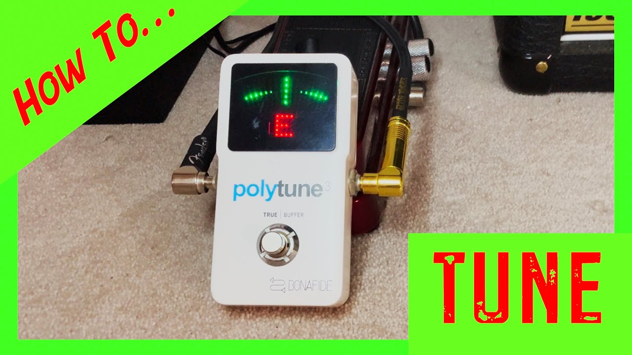 Как правильно пользоваться гитарным тюнером (PolyTune 3 | Полный урок игры на гитаре в формате 4K...
