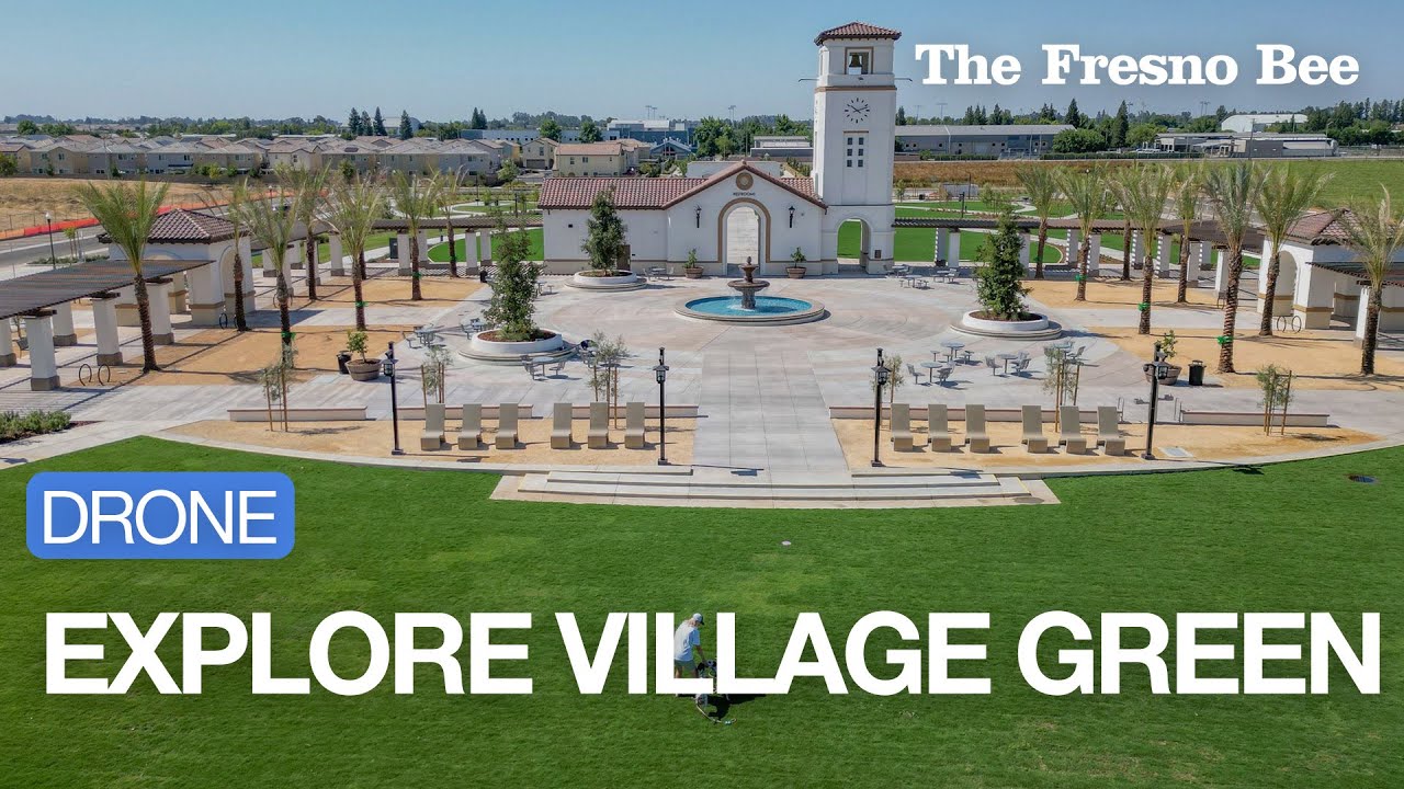 Aerial View: The Village Green - Clovis' New 7-Acre Community Park