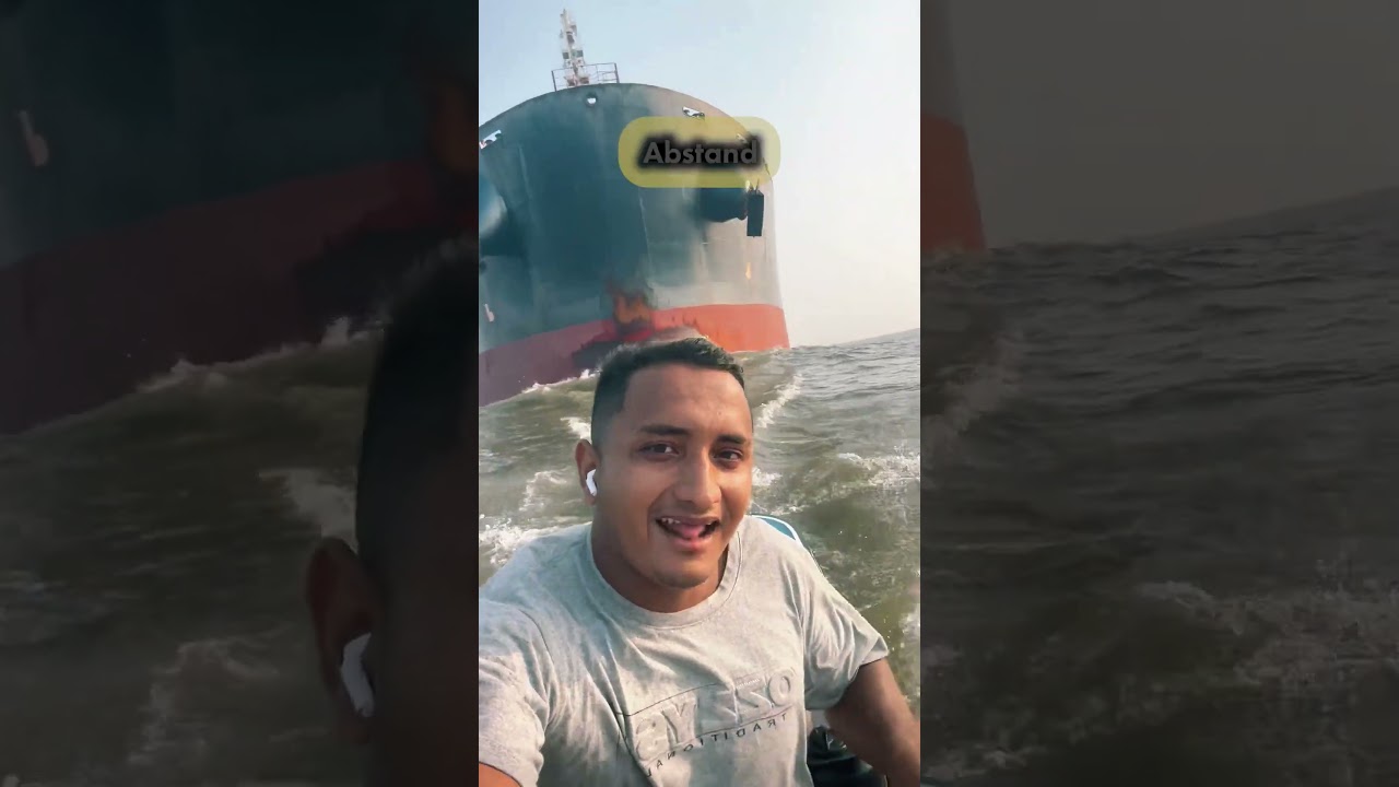 Stehend vor einem Containerschiff 🚢