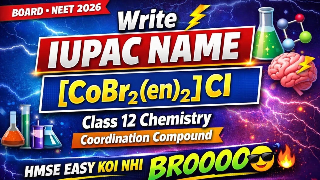 Coordination Compound IUPAC Name – [CoBr₂(en)₂]Cl | Class 12 Most Important Question