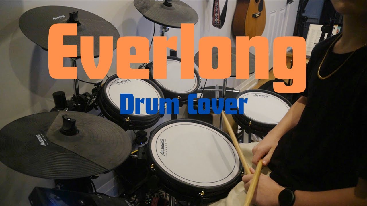 Everlong- Foo Fighters- Cover By 13 Year Old Drummer