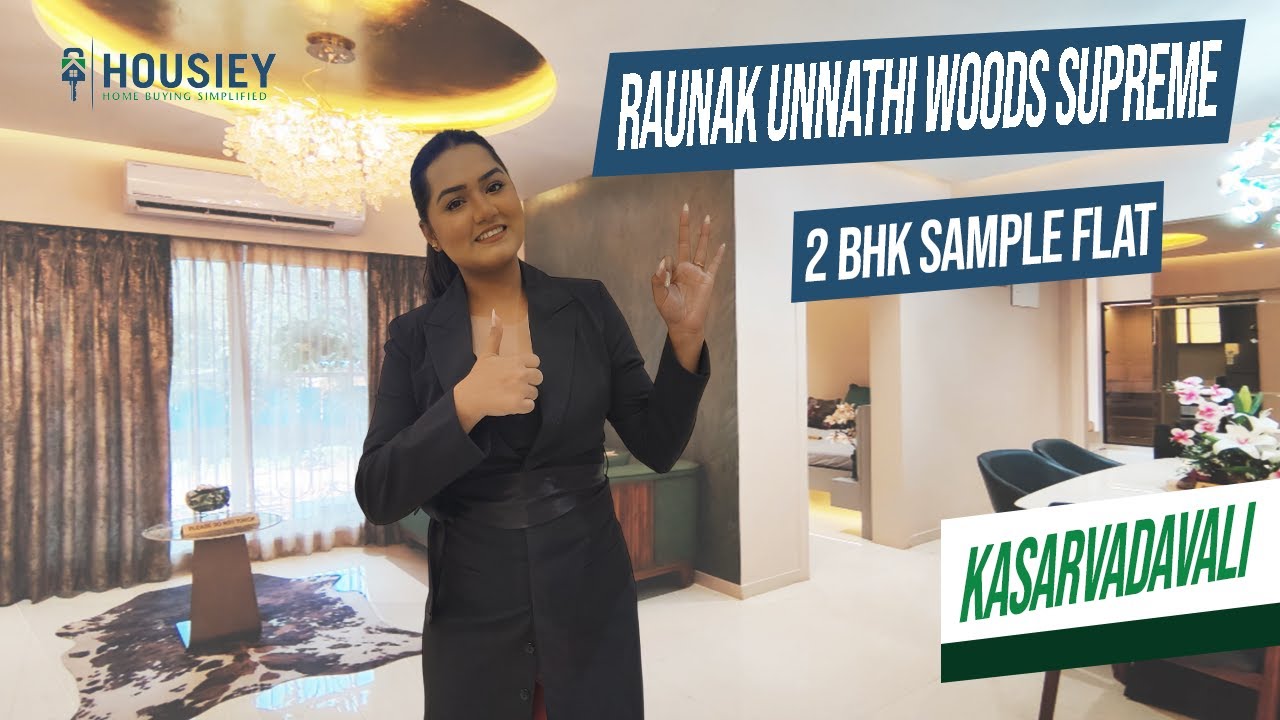 Raunak Unnathi Woods Supreme | 2 BHK Sample Flat Tour 2024 | Raunak Group Kasarvadavli Thane
