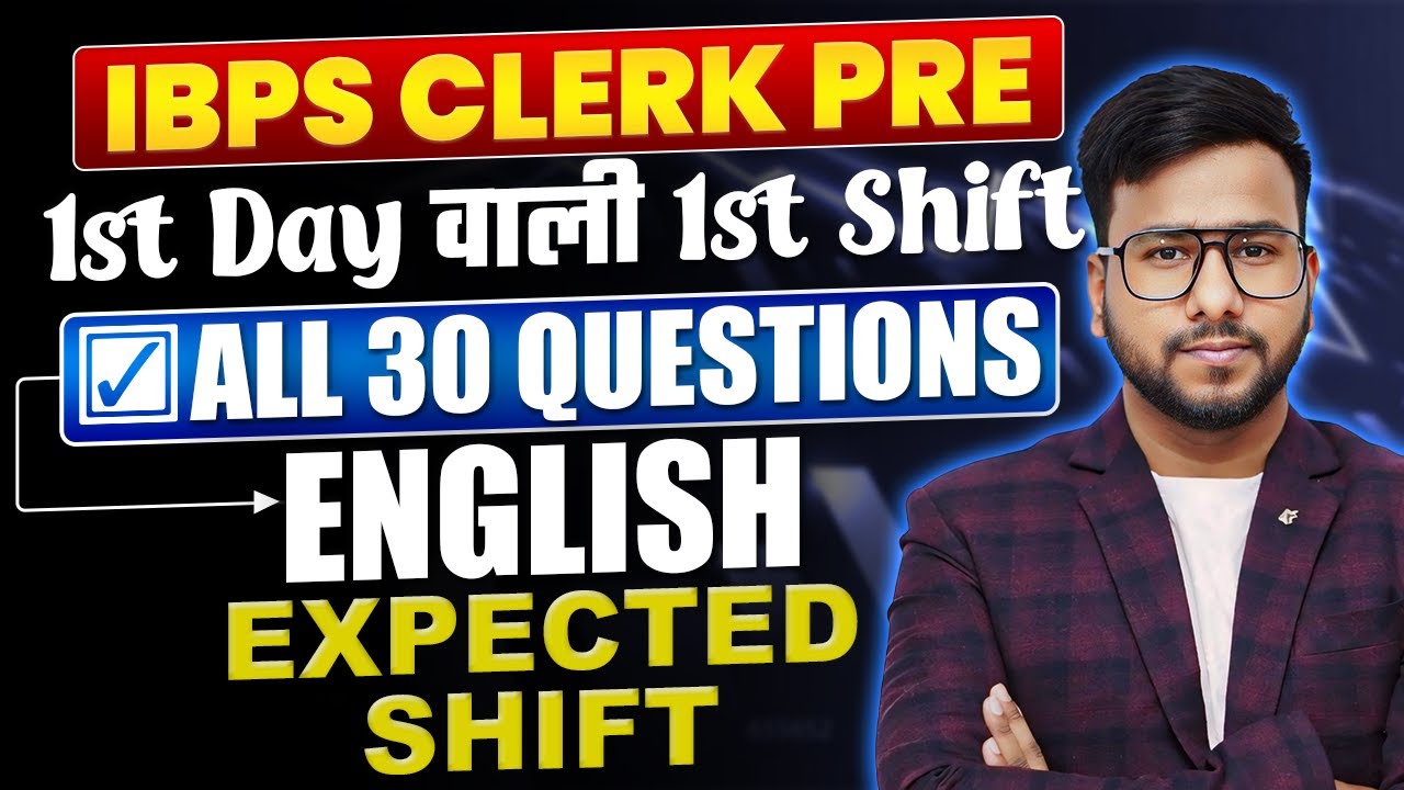 IBPS Clerk Pre 2024 | Complete English Live Mock Test Solutions | English by Varun Chitra