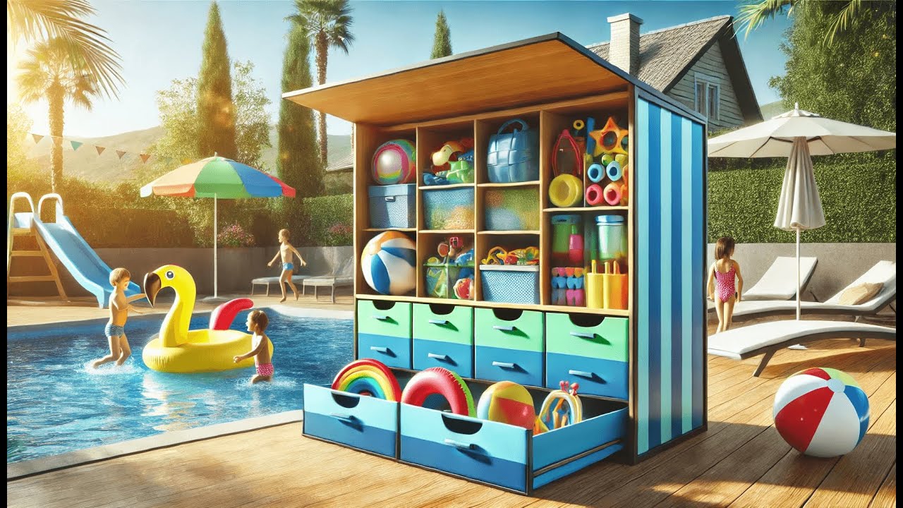 🏊&zwj;♀️ POOLFORTE Pool Float Storage Organizer for Pool Noodles | Best Outdoor Pool Toy Storage 🏊&zwj;♀️