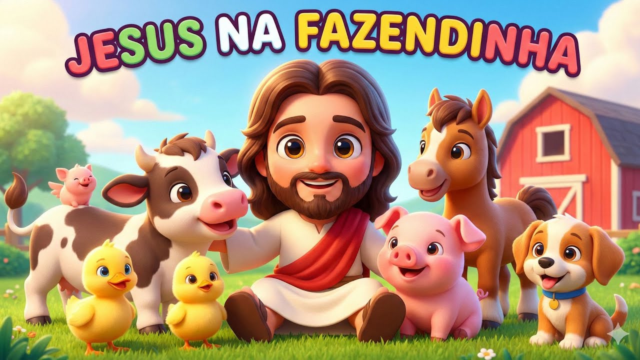Jesus na Fazenda | Música Infantil Cristã com Animais