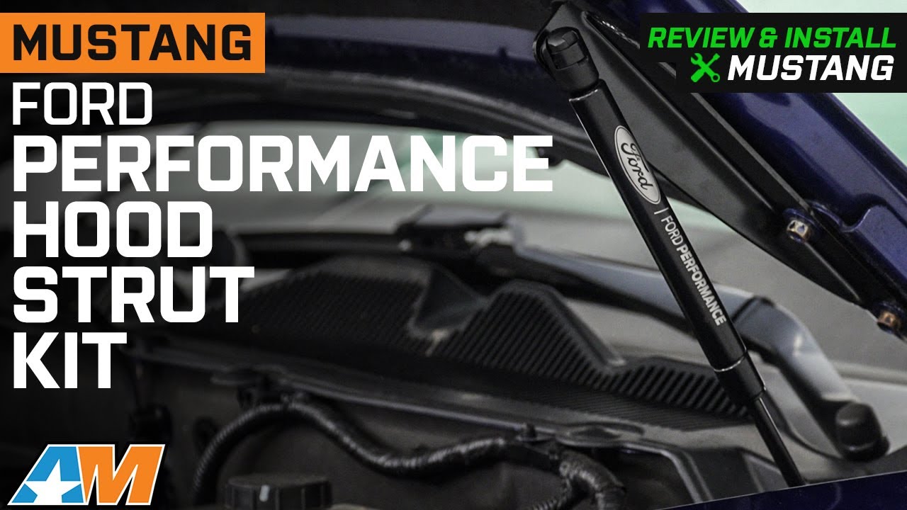 2005-2014 Mustang Ford Performance Hood Strut Kit with Ford Performance Logo Review & Install