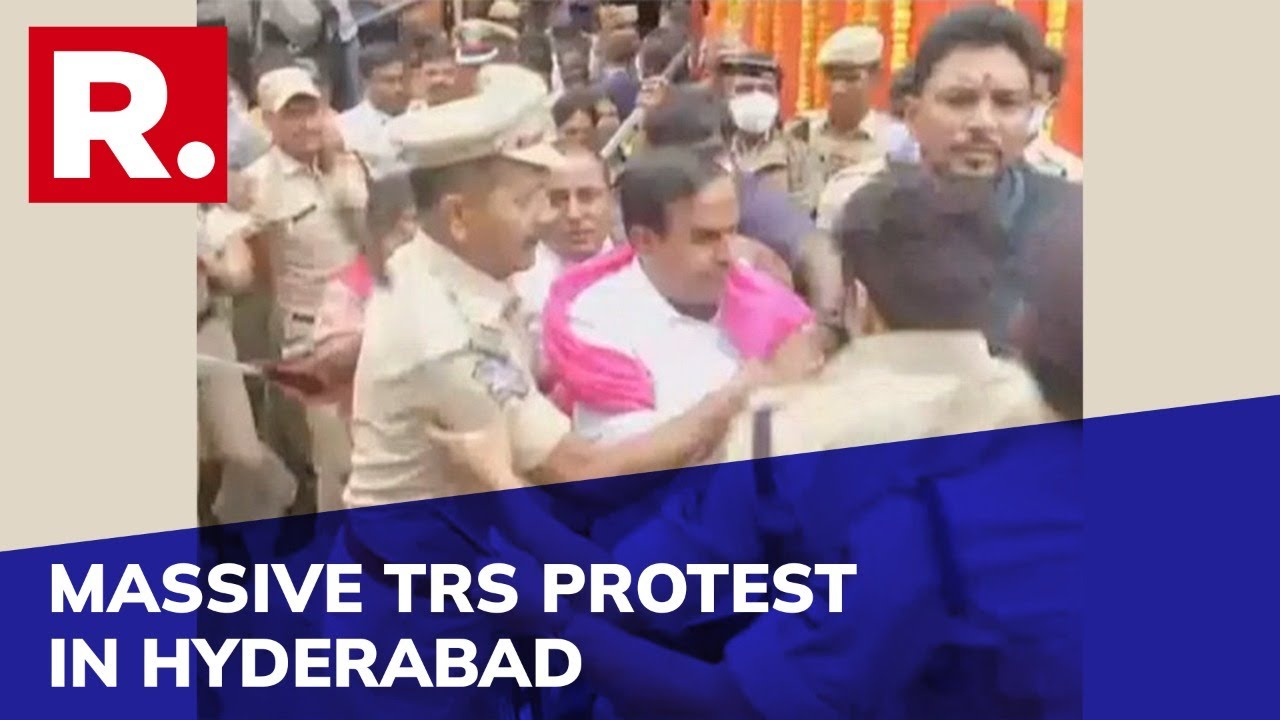 On Camera, TRS Leader Pulls Himanta Biswa Sarma's Hyderabad Rally Mic Mid-Speech
