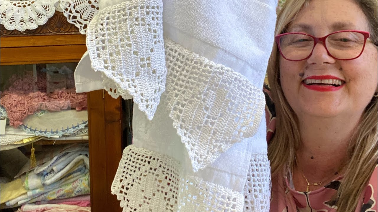 Decoriamo l’asciugamano di spugna col merletto accorciandolo Towel,toalla