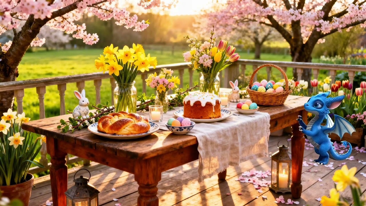 Magical Easter Spring Brunch 🌸 Peaceful Morning Ambience