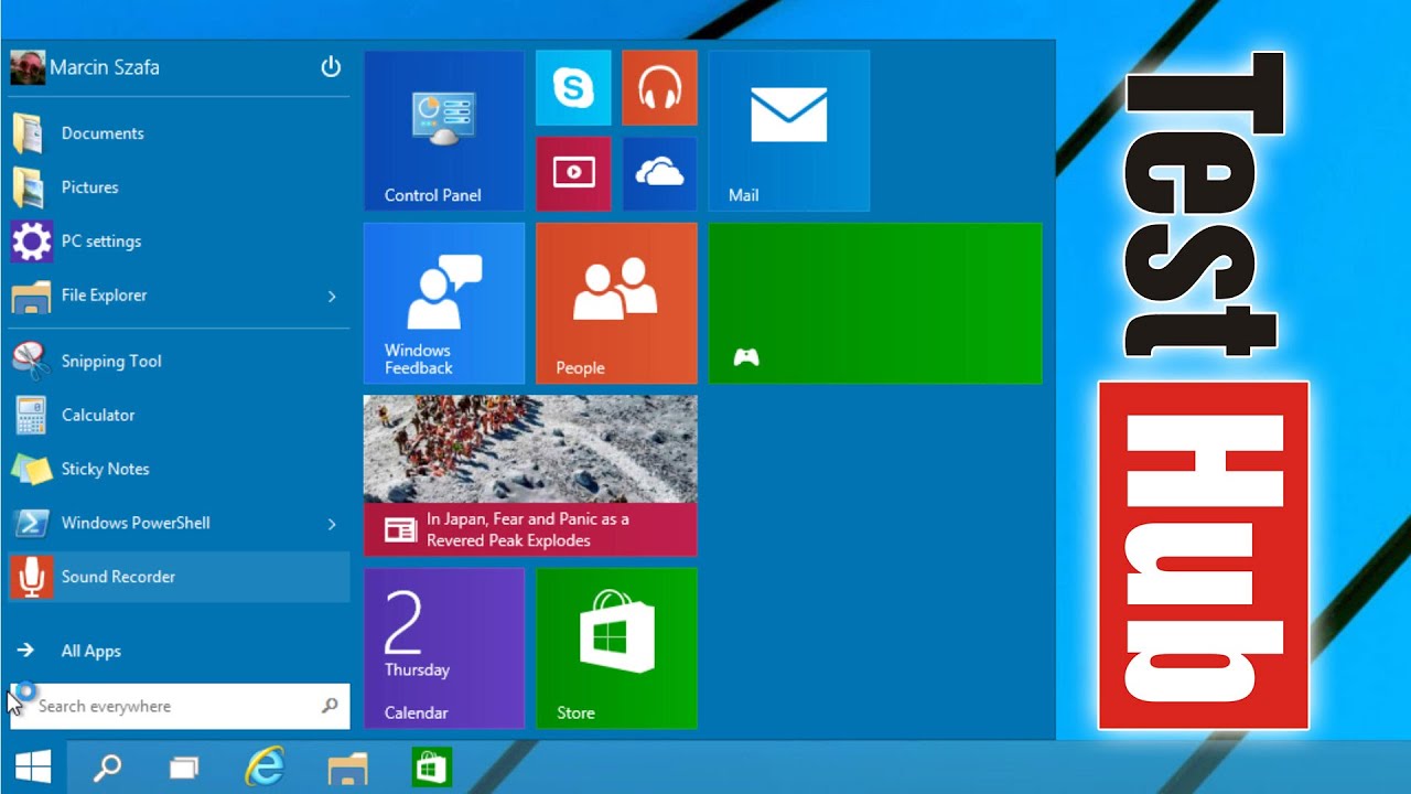Windows 10 - Przycisk i Menu Start, Wiele Pulpitów - Pierwsze Wrażenia