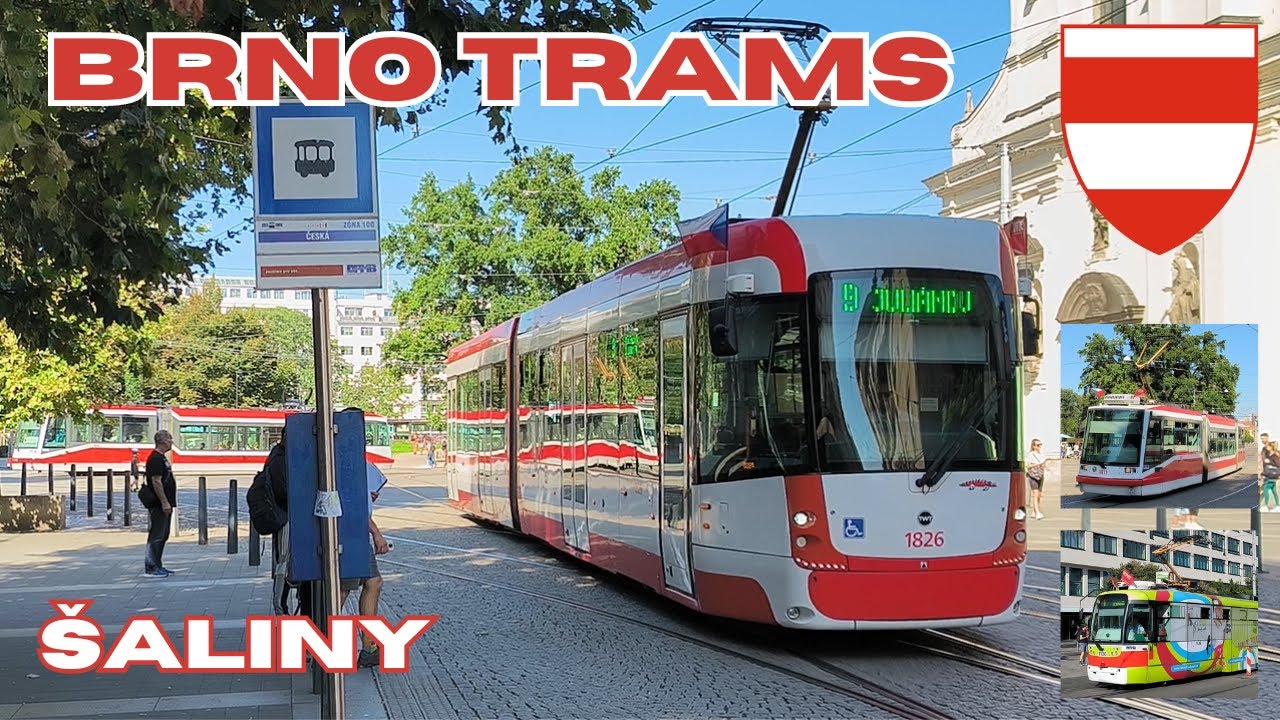 Šaliny - beautiful trams 🚋 in BRNO 🇨🇿 - 4K