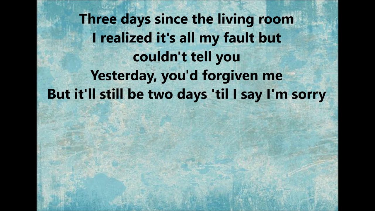 Barenaked Ladies - One Week - Lyrics