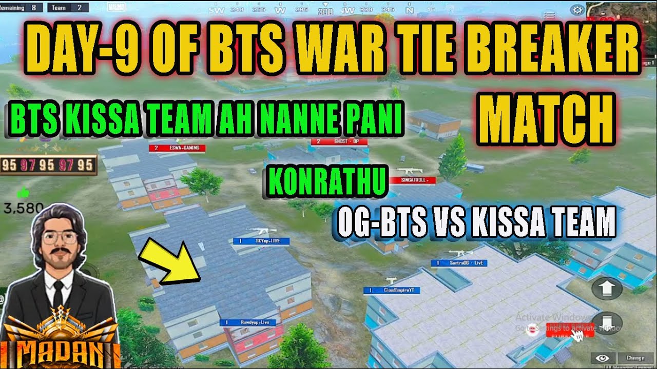 TIE BREAKER 1ST MATCH OG-BTS VS KISSA TEAM WHO WILL WIN? NANEE AKA PATTA TEAM YETHU GUYS? #btswar
