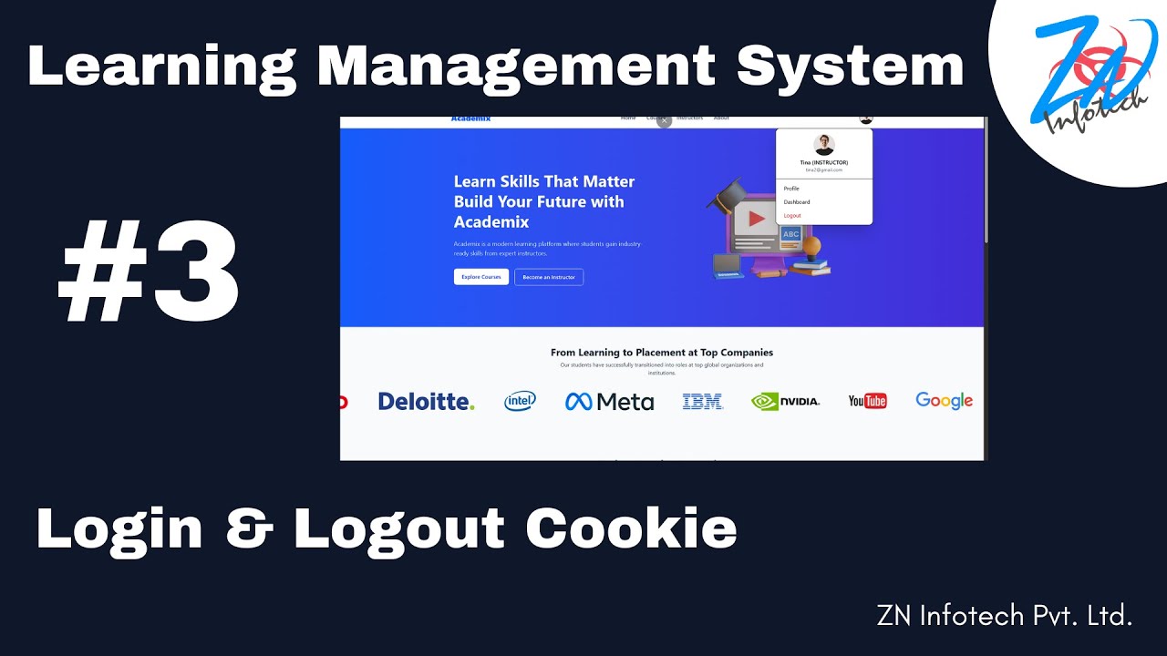 Login & Logout Using Cookies | Full Stack LMS