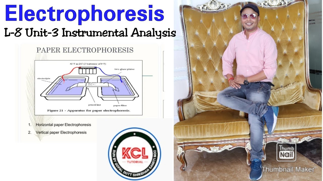 Electrophoresis Technique Paper & Gel Electrophoresis,  L-8 Unit-3 Instrumental Analysis 7th Sem