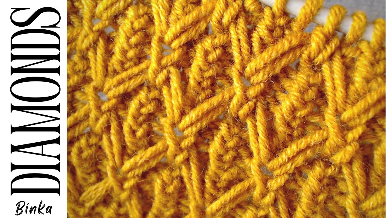 [Bulgarian] Have a luxurious look with a diamond pattern. Плетка Диаманти. How to knit.