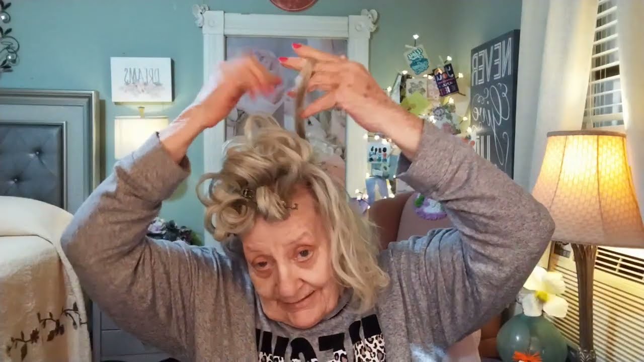 Trying  to get the same hairstyle without using the pin curls. First of 3 videos. Thank you Maria.