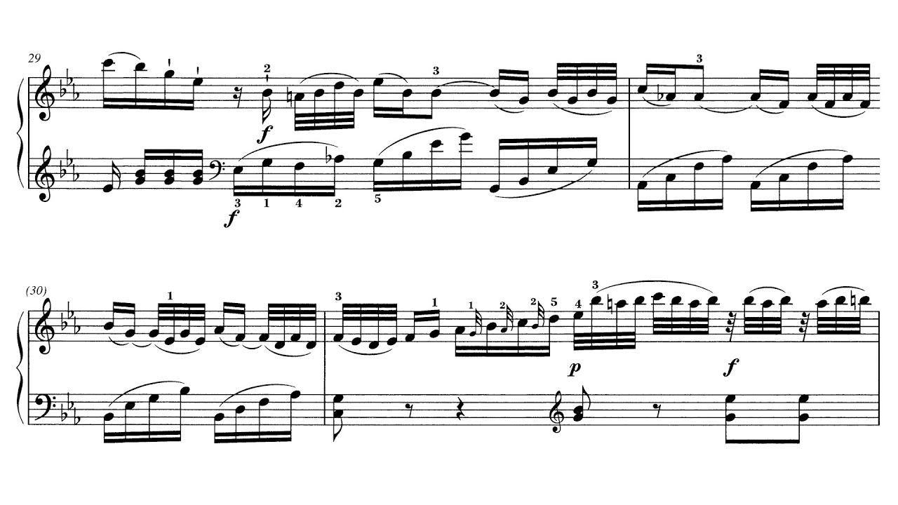 Wolfgang Amadeus Mozart - Piano Sonata No. 4 in E-flat major, K.282 (1774) [Score-Video]
