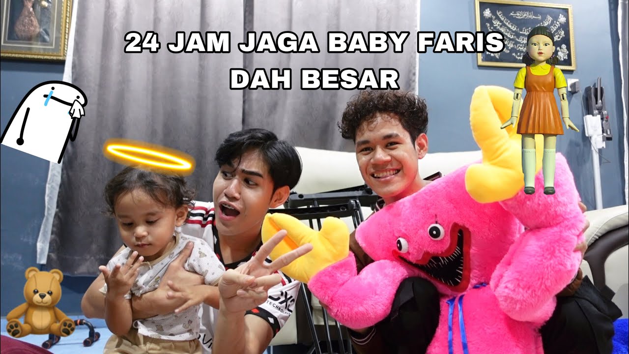 24 JAM JAGA BABY FARIS DAH BESAR 😭