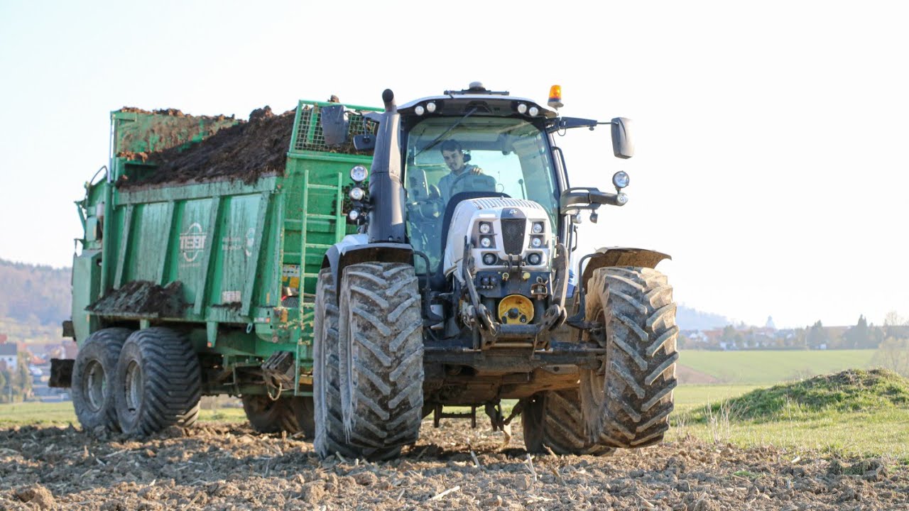 Mistfahren | TEBBE Streuer | Lamborghini Vrt | Manitou 840-137 | Miststreuen 2020 | Agrar videos