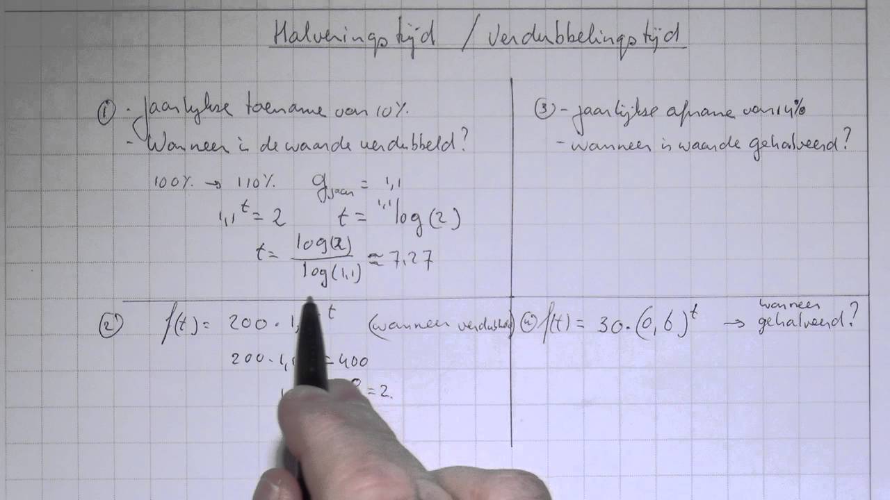 VWO5wisAC_H5_6 Halveringstijd en Verdubbelingstijd