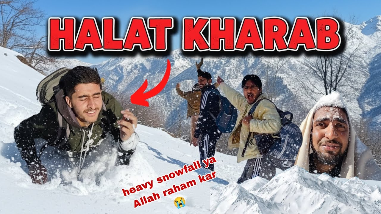 “Oh Allah, there’s so much snow that I had to go back home 🥵🥵halat kharab