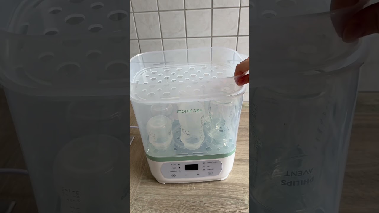 Nest with me- sterilizing baby bottles 🍼 #bottlesterilizer #momcozysterilizer #momcozy #nesting