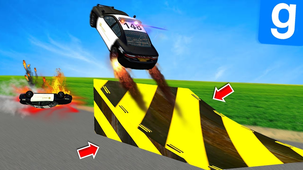 Je PRANK la POLICE Avec Une RAMPE GEANTE INVISIBLE - Gmod DarkRP