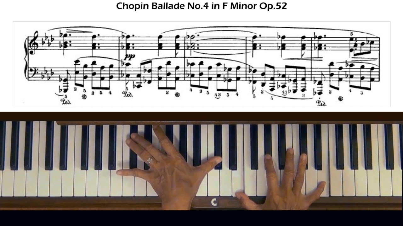 Chopin Ballade No.4 in F Minor Op.52 Piano Tutorial Part 1