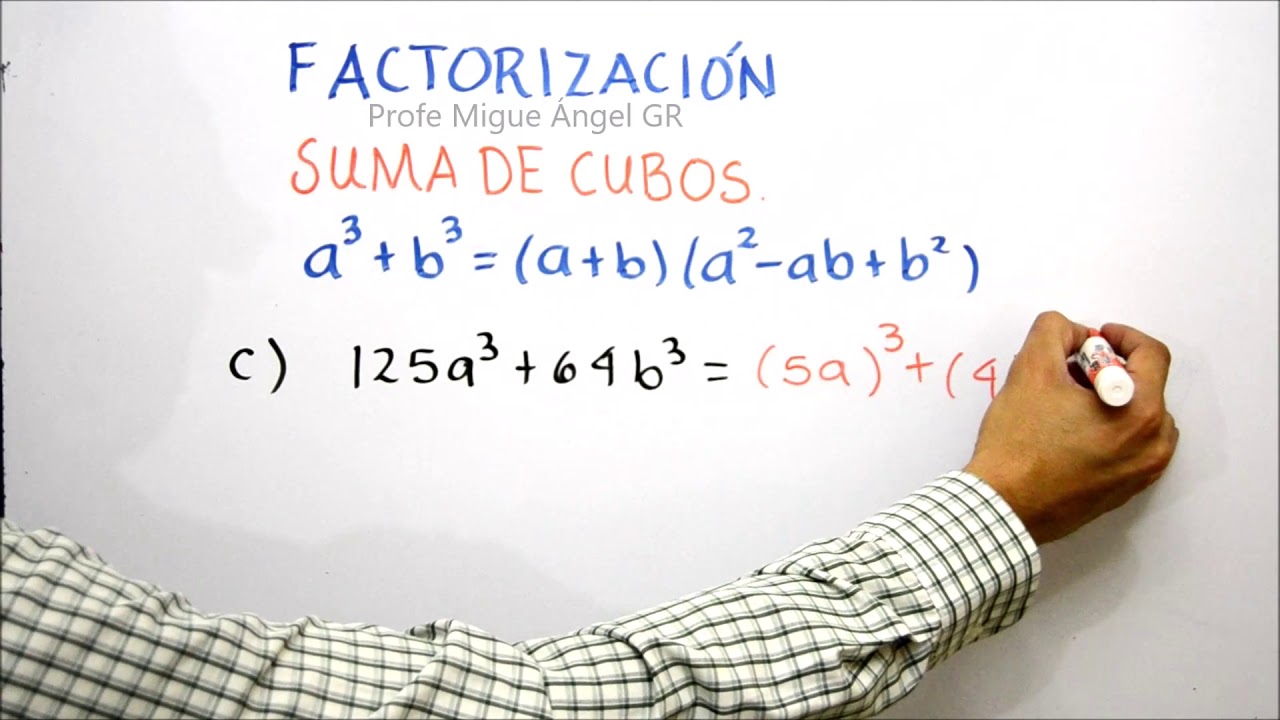 A.16 Factorización. Suma de cubos