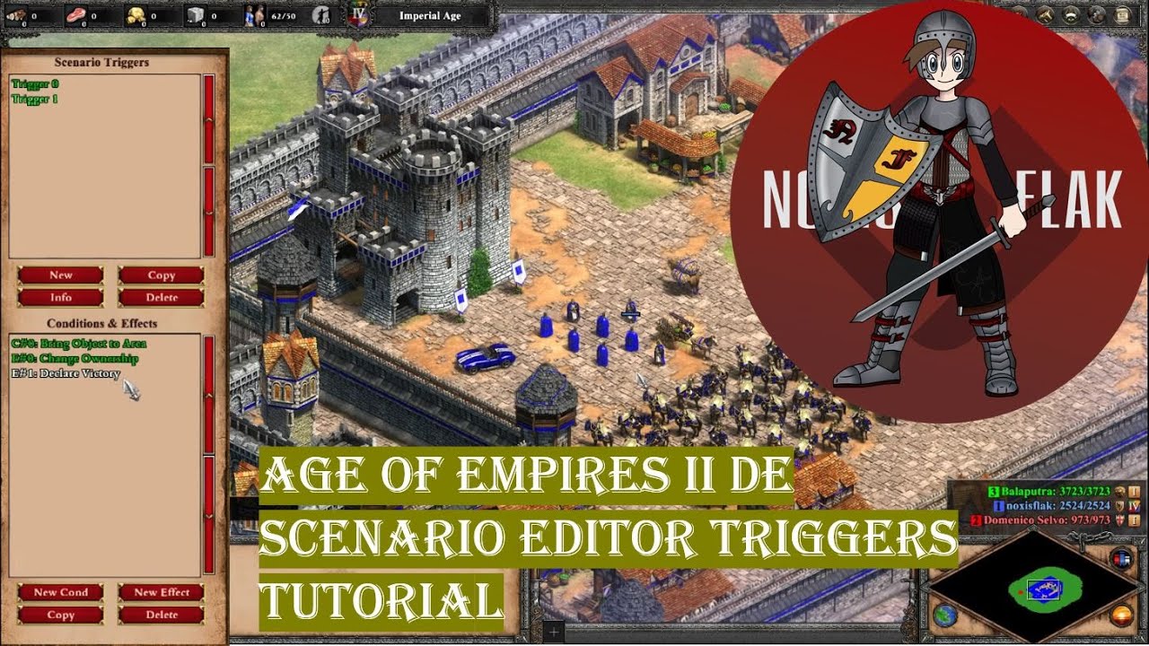 AOE II DE scenario editor triggers tutorial