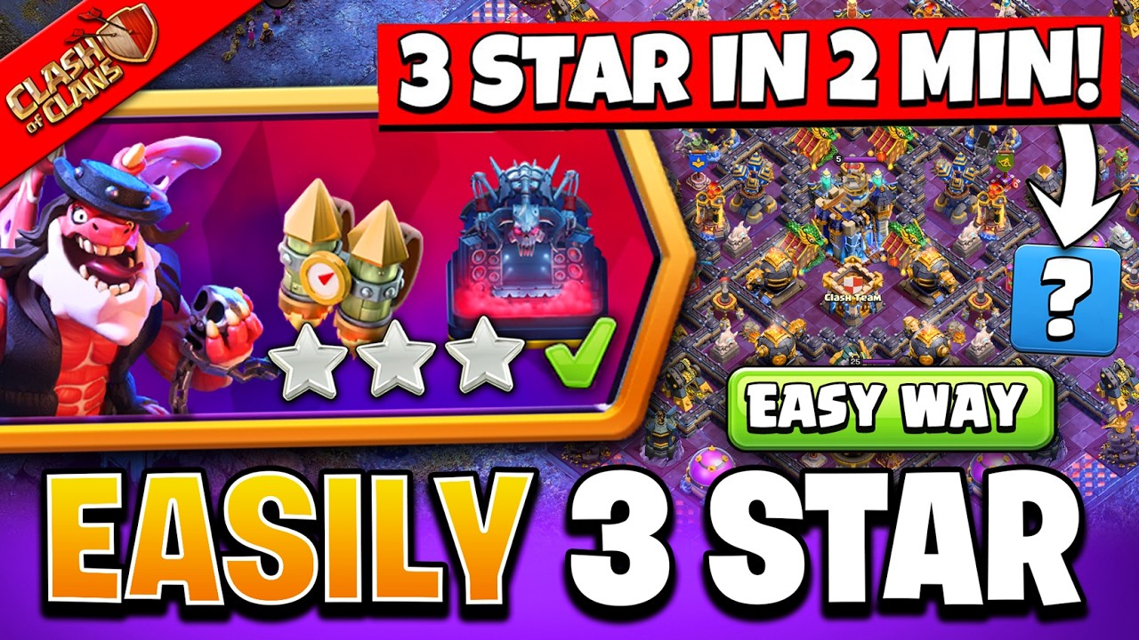 How to Easily 3 Star Showstopper Challenge in Clash of Clans | Coc New Event Attack